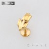 TULIP FLOWER CHARM TOP THREADLESS PUSH IN ASTM F136 IMPLANT GRADE TITANIUM LABRET SET